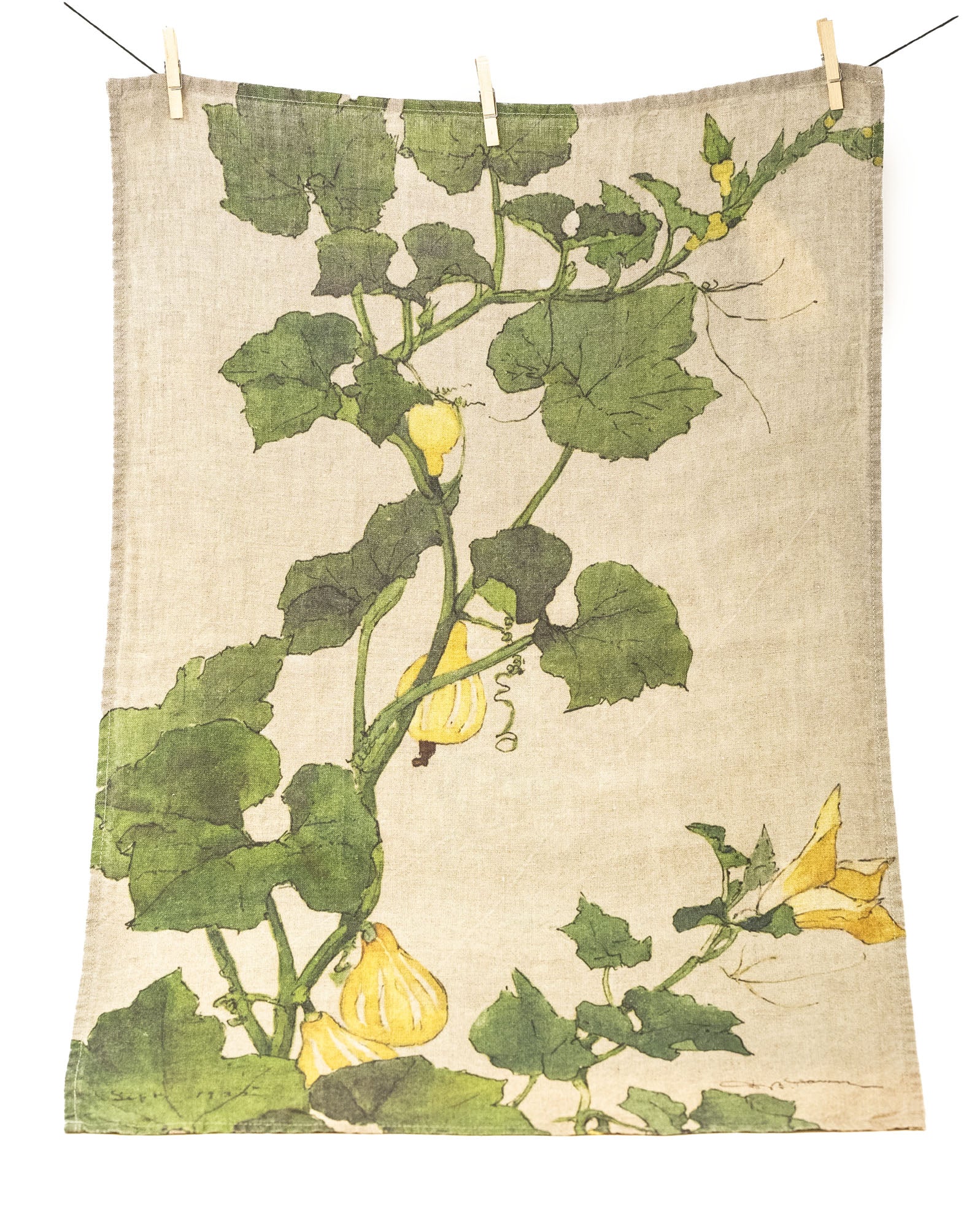 Natural Linen Squash Tea Towel